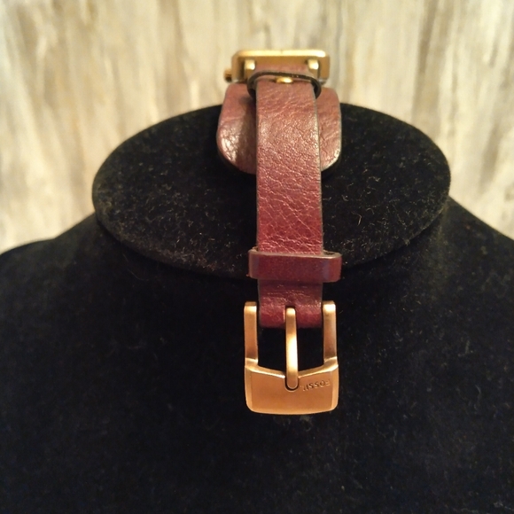 Fossil Watch Women Bronze Tone Brown Dial 23mm Cuff Leather Band JR1180 - Picture 6 of 9